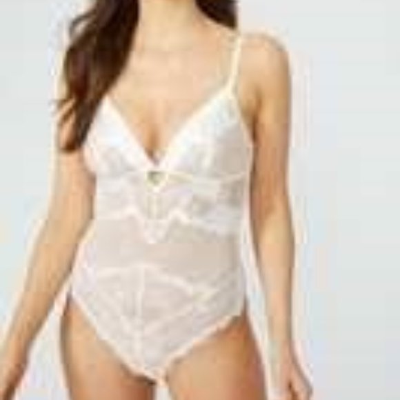 Victoria's Secret Other - Victoria's Secret | Nude Mesh Lace Teddie Bodysuit